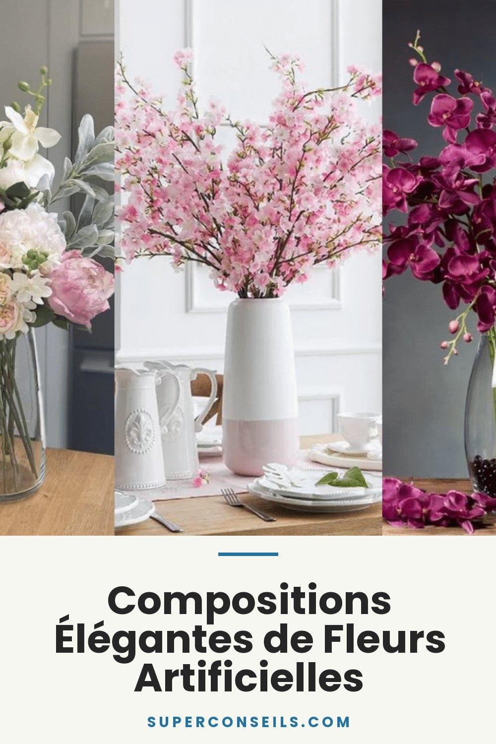 Compositions Élégantes de Fleurs Artificielles