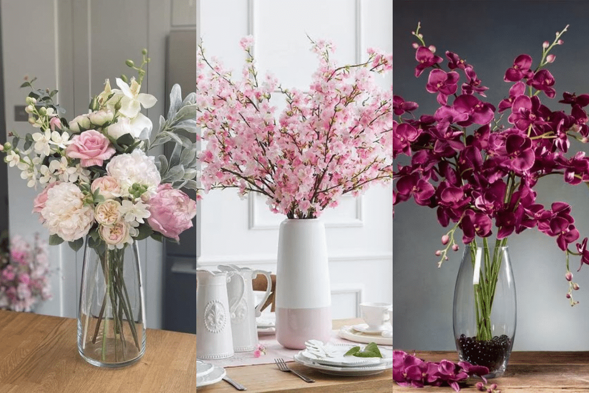 arrangements de fleurs artificielles