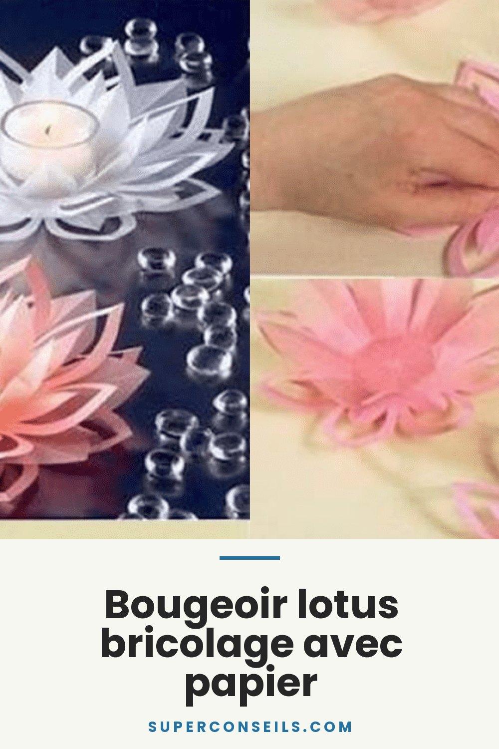 Bougeoir lotus bricolage avec papier