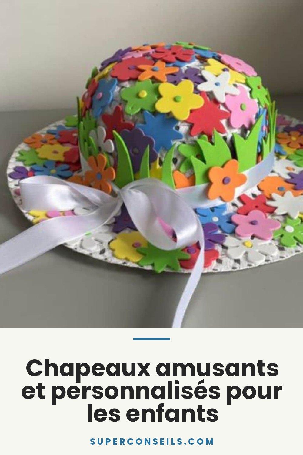 Chapeaux amusants et personnalisés pour les enfants