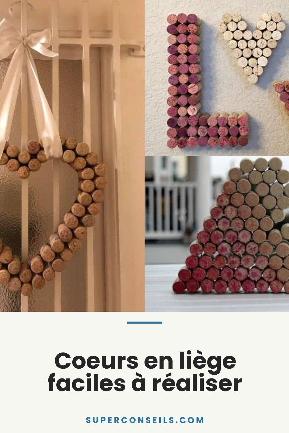 Coeurs en liège faciles à réaliser