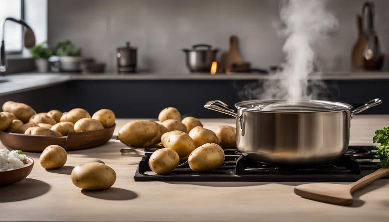 cuisson des pommes de terre à la vapeur