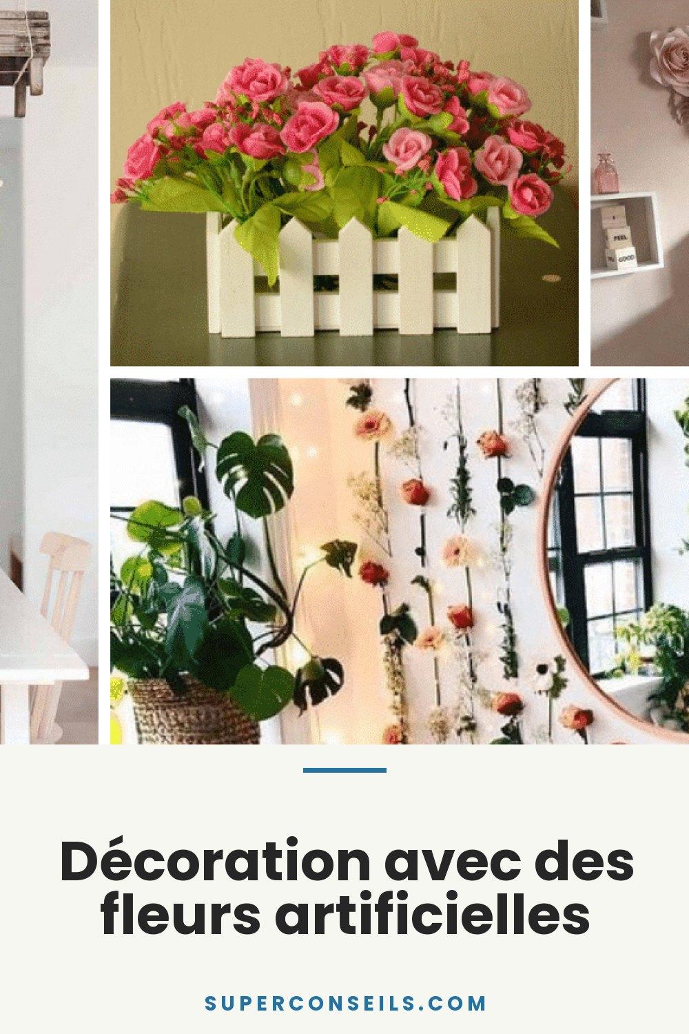 Décoration avec des fleurs artificielles