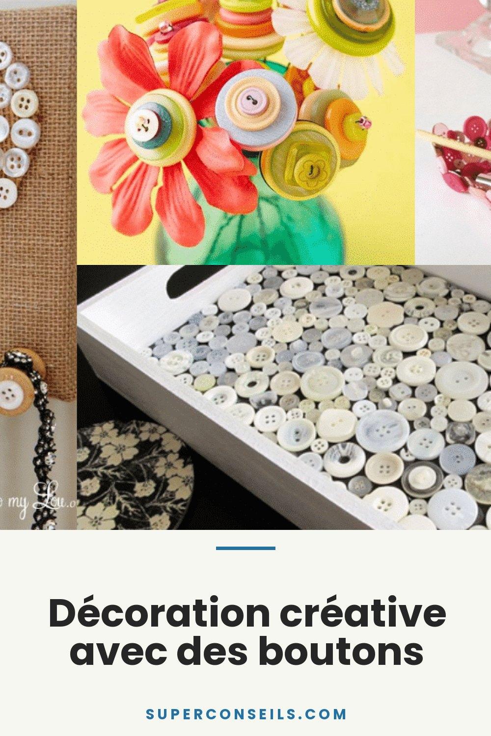 Décoration créative avec des boutons