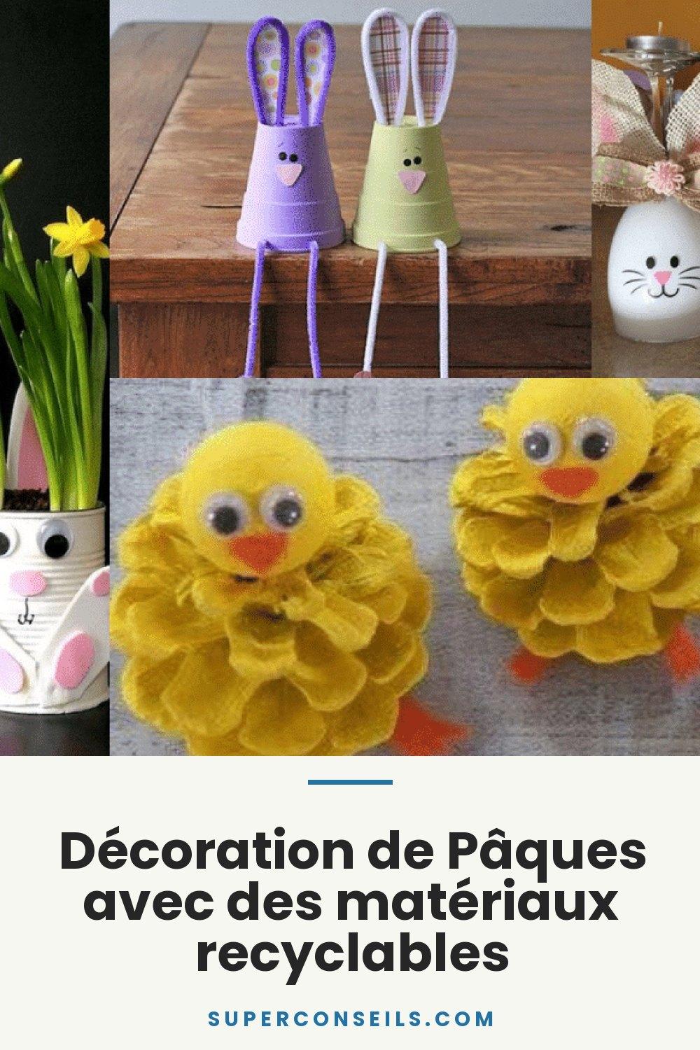 Décoration de Pâques avec des matériaux recyclables