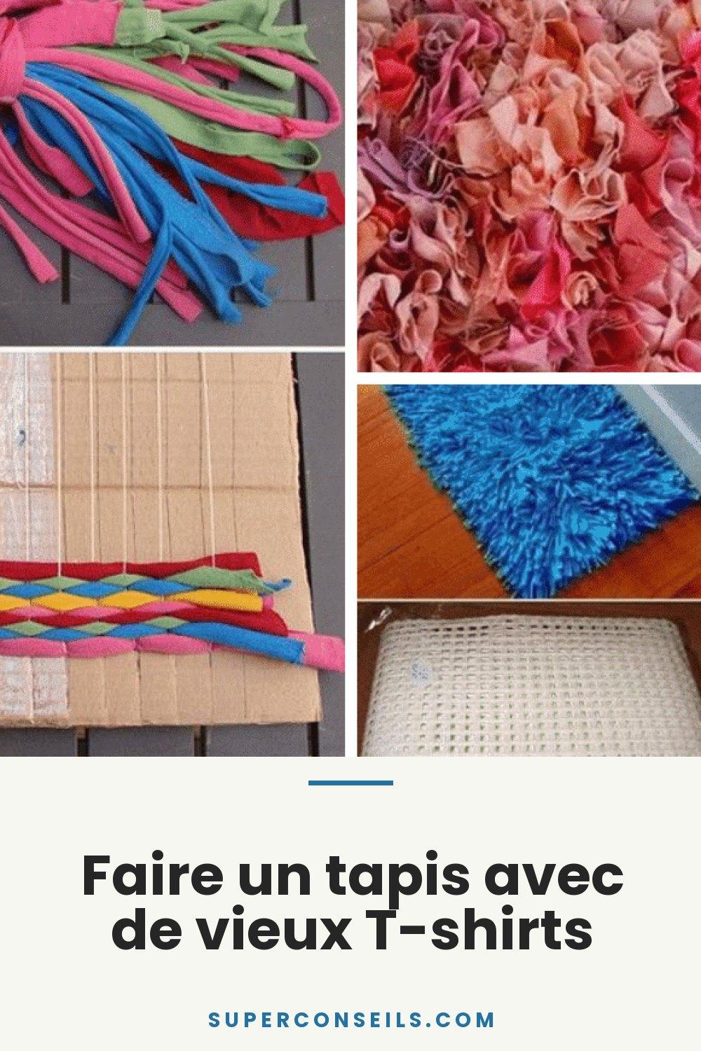 Faire un tapis avec de vieux T-shirts