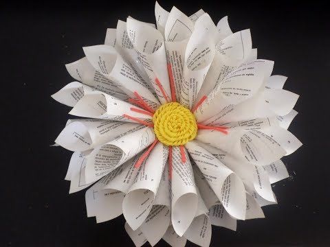 fleurs faites avec des cones en papier 5