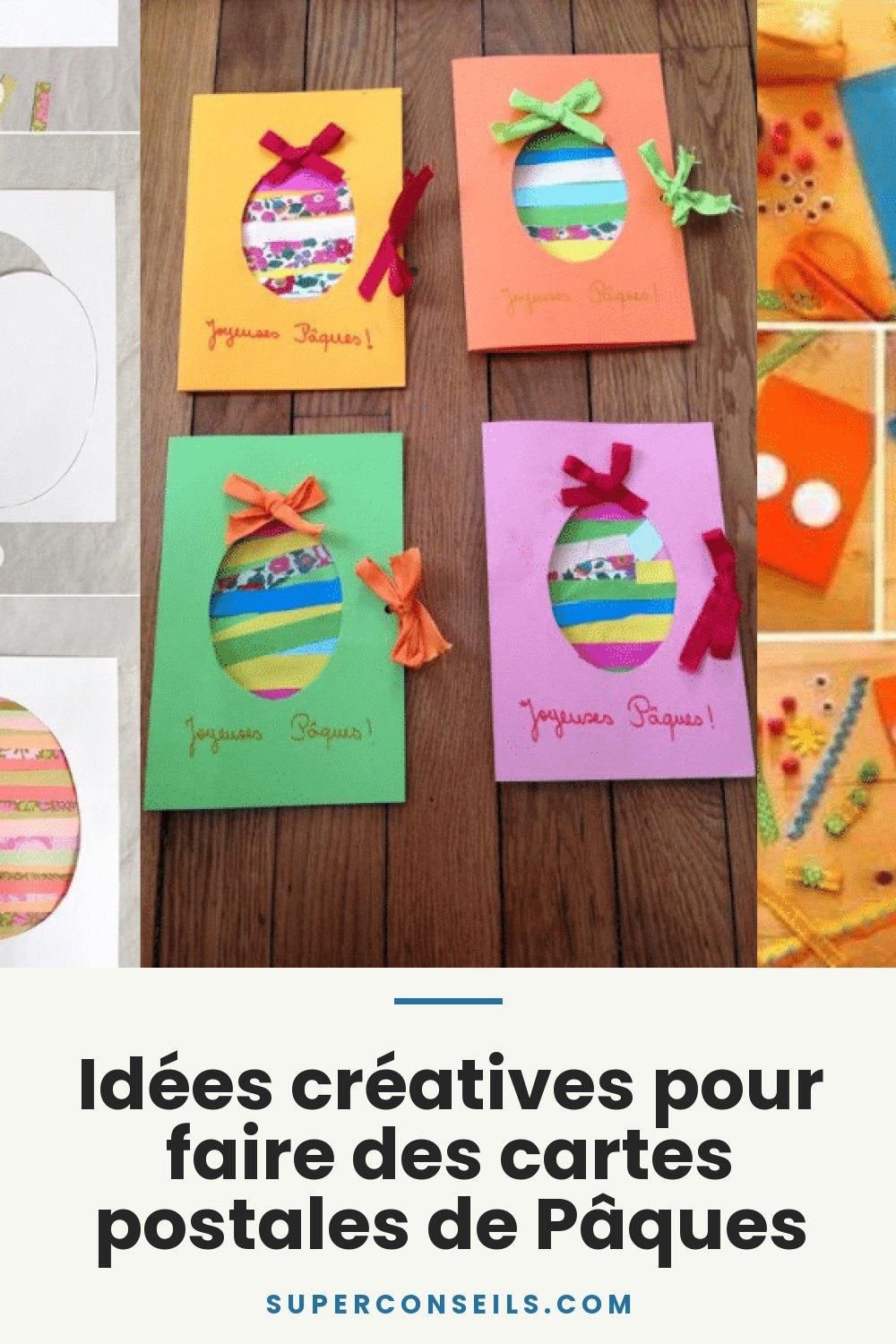 Idées créatives pour faire des cartes postales de Pâques