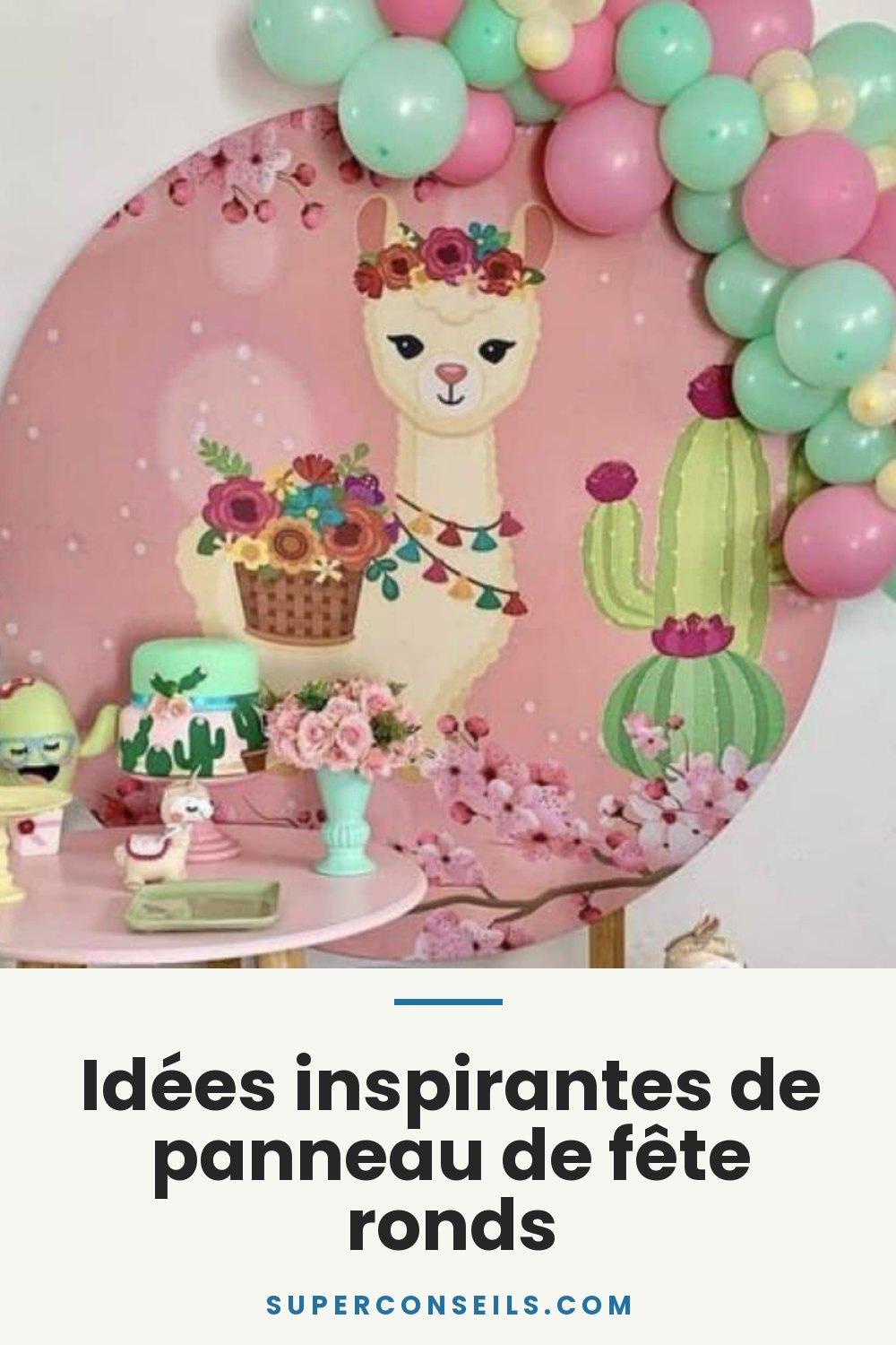 Idées inspirantes de panneau de fête ronds
