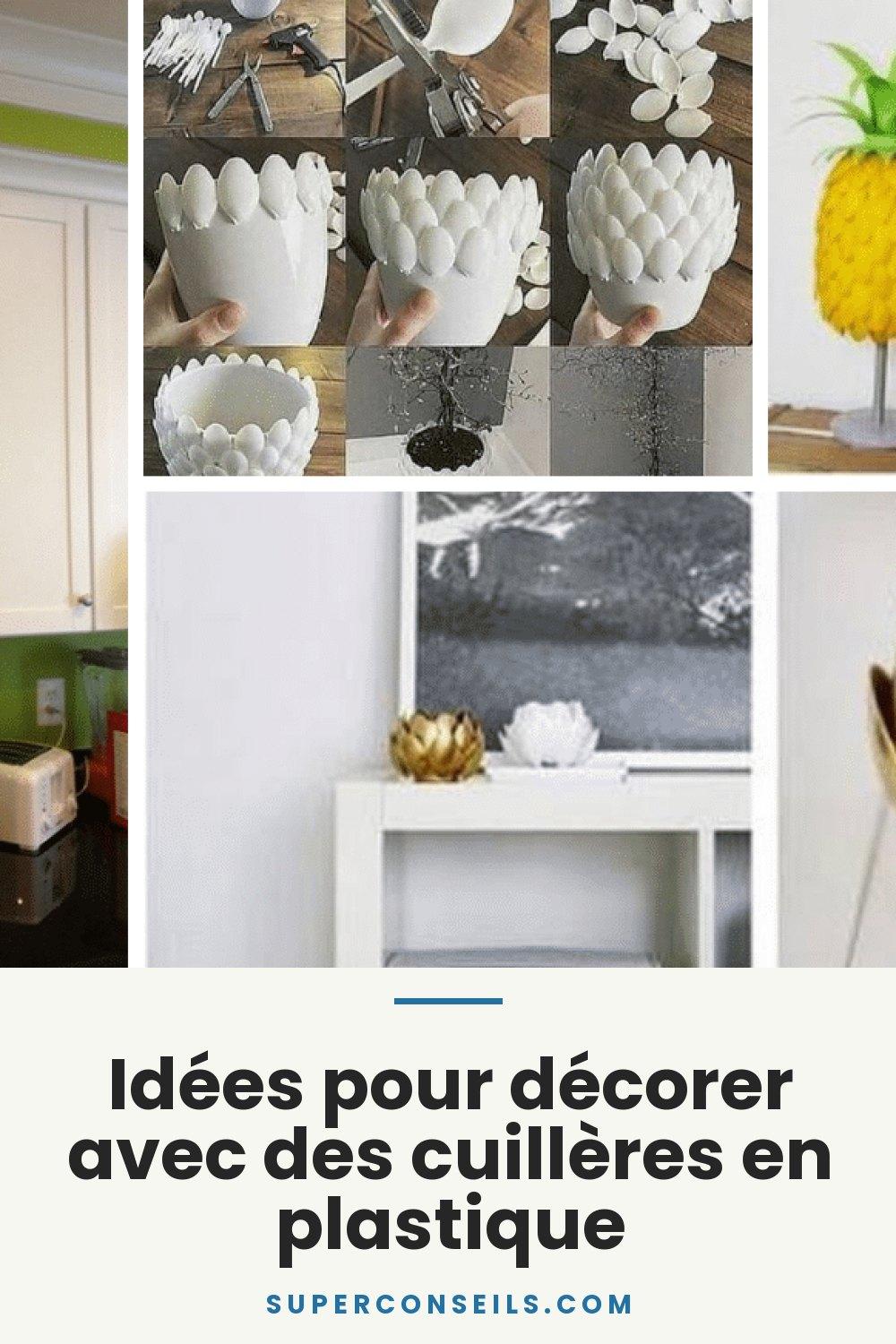 Idées pour décorer avec des cuillères en plastique