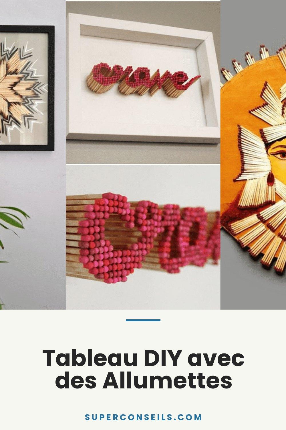 Tableau DIY avec des Allumettes