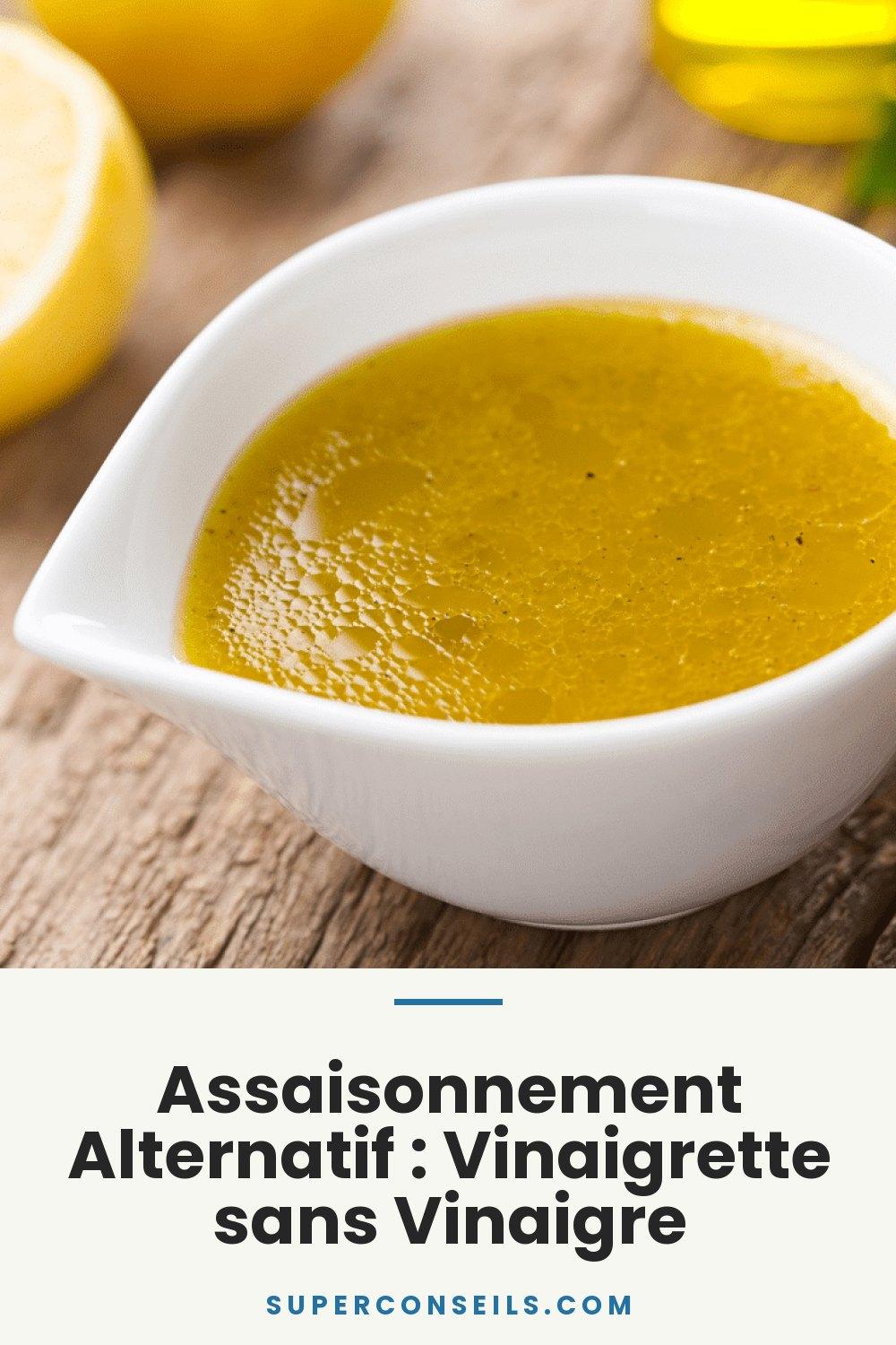 Assaisonnement Alternatif : Vinaigrette sans Vinaigre